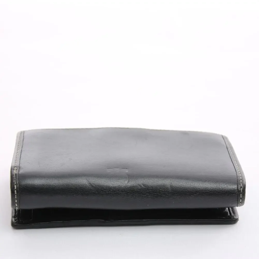 Coach Black Contrast Stitch Leather Wallet